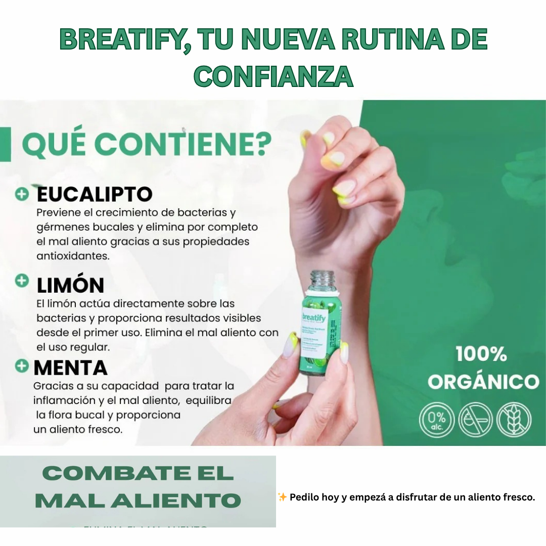 🌿Breatify  Vegano, natural y efectivo: adiós al mal aliento