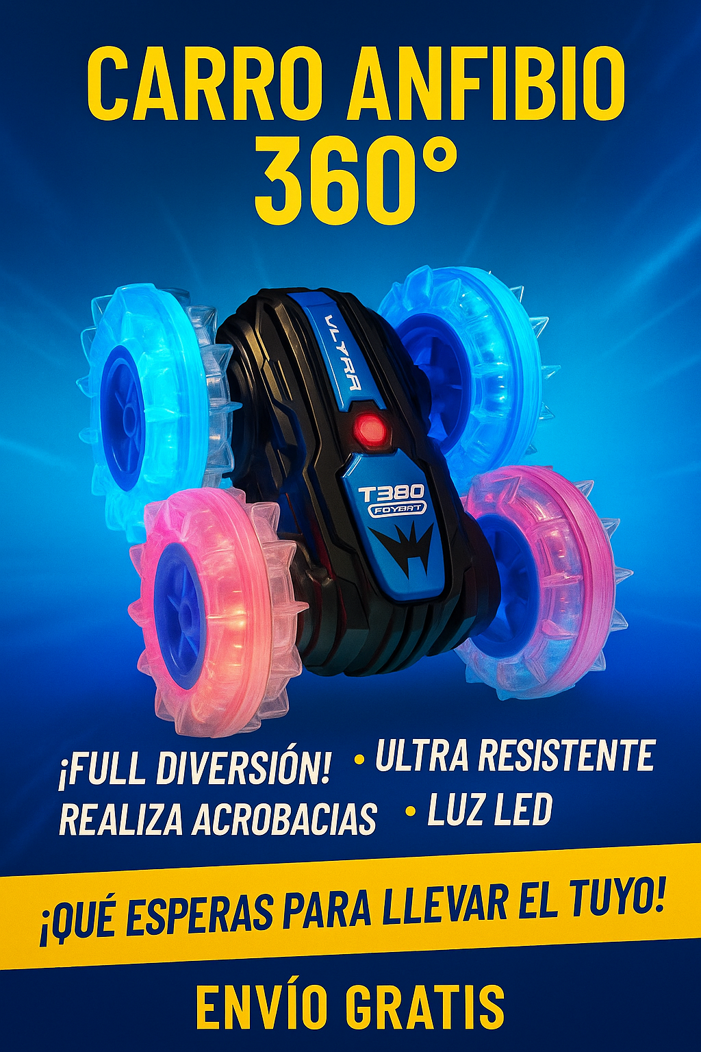 Carro anfibio, tierra, agua, gras, todo terreno.