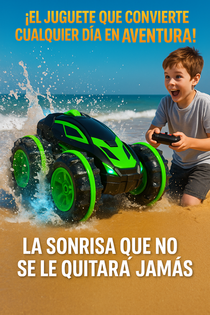 Carro anfibio, tierra, agua, gras, todo terreno.