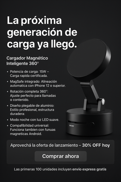 Olvidate de los cargadores con cables molestosos.