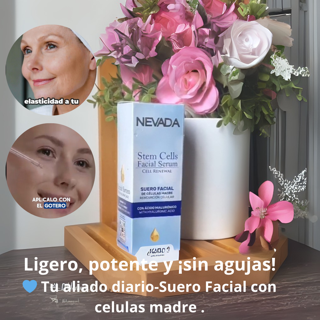 Suero facial Nevada con células madre, efecto lifting sin agujas!!