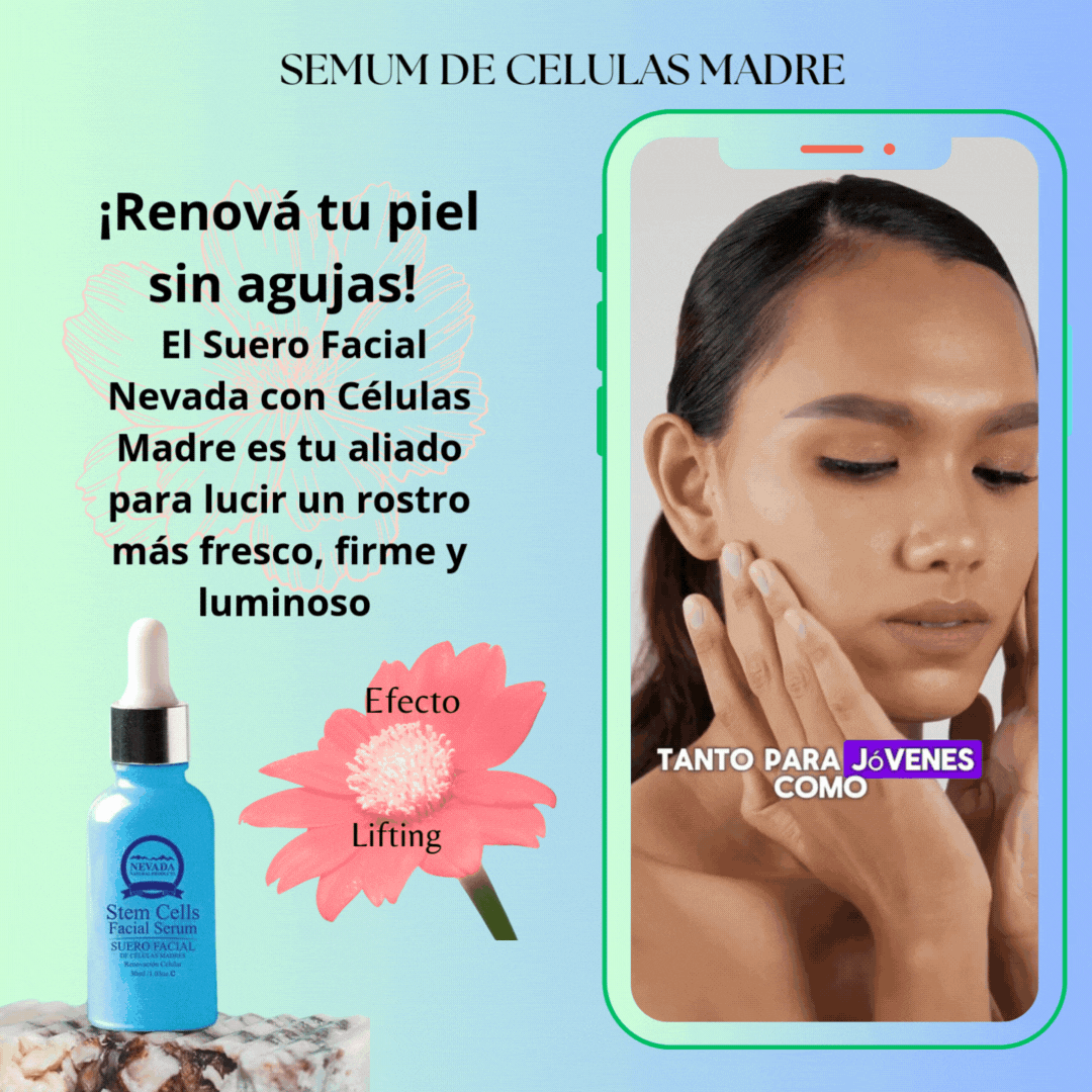 Suero facial Nevada con células madre, efecto lifting sin agujas!!