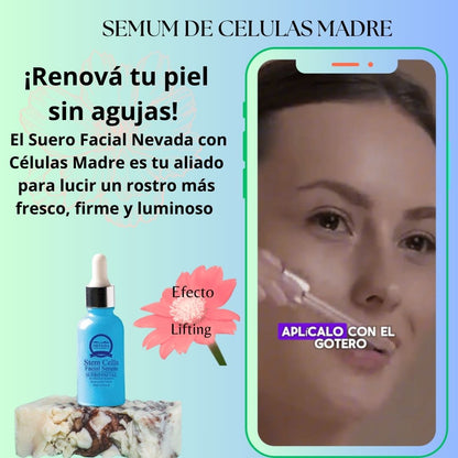 Suero facial Nevada con células madre, efecto lifting sin agujas!!