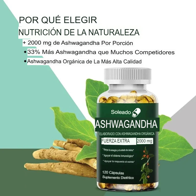 La Ashwagandha es una hierba adaptógena con propiedades antiinflamatorias, antioxidantes .
