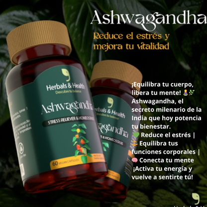 La Ashwagandha es una hierba adaptógena con propiedades antiinflamatorias, antioxidantes .