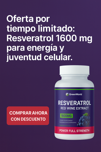 Cansancio !!!Resveratrol Red Bienestar Integral y Defensa del Cuerpo.