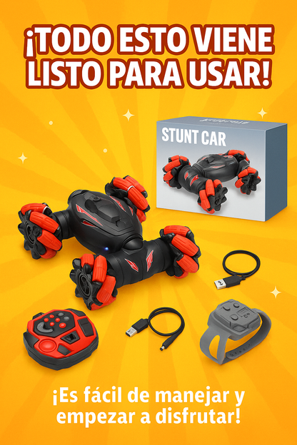 Auto de acrobacias control remoto doble mando🔥✨