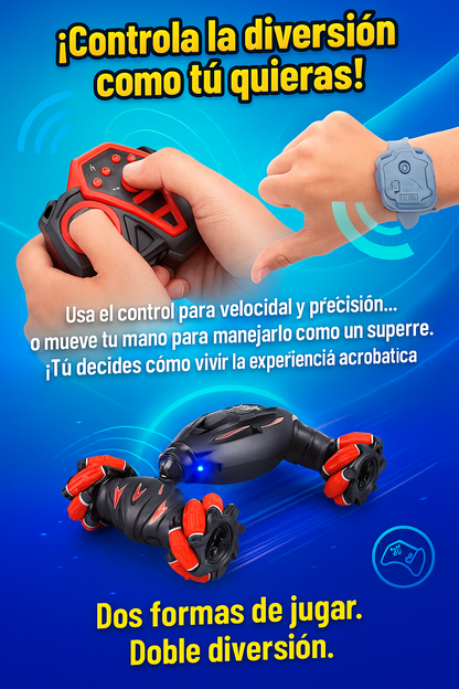 Auto de acrobacias control remoto doble mando🔥✨