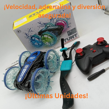 Carro anfibio, tierra, agua, gras, todo terreno.