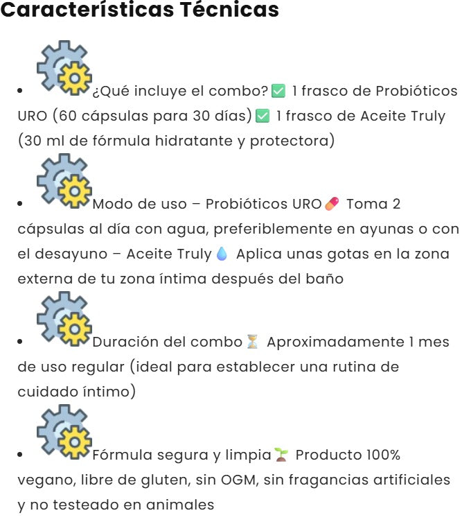 Combo salud intima URO + TRULY, duo que transforma tu zona V