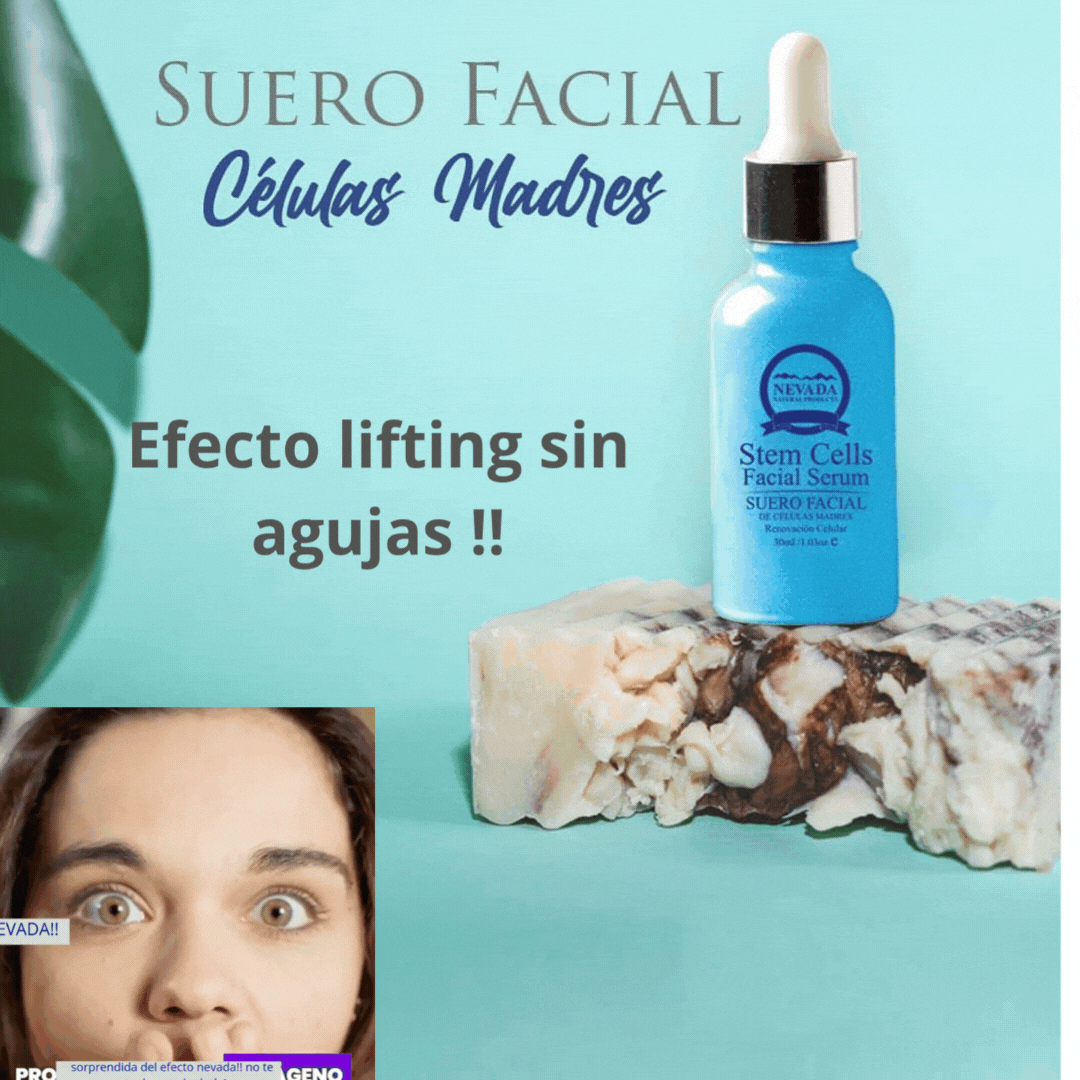 Suero facial Nevada con células madre, efecto lifting sin agujas!!